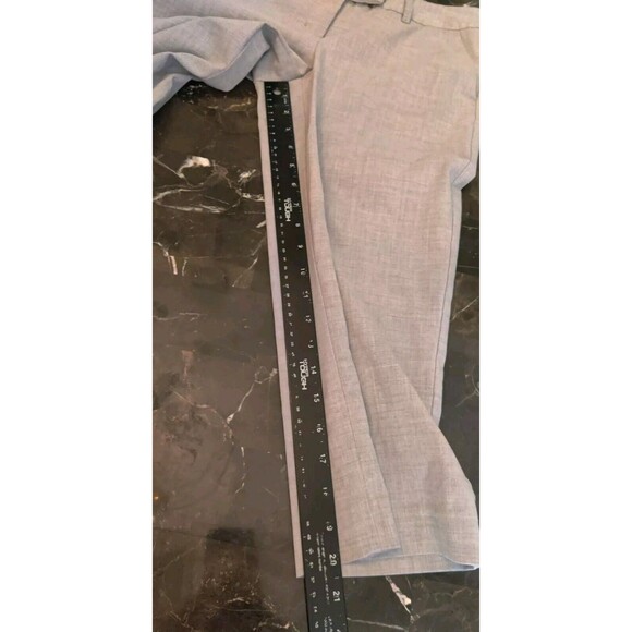 Daisy Fuentes Petites Cropped Dress Pants Capri Womens Size 6 Light Gray Heather - Picture 8 of 9
